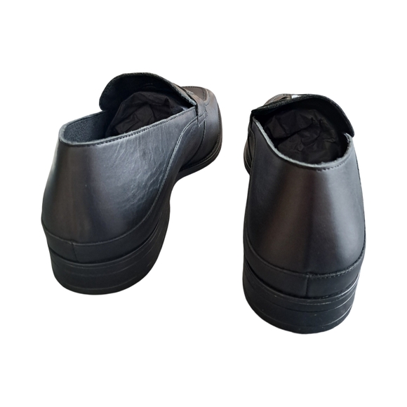 Karl Lagerfeld Paris Men's Black Leather Slip-On Loafers New Size 11.5 - Picture 5 of 12